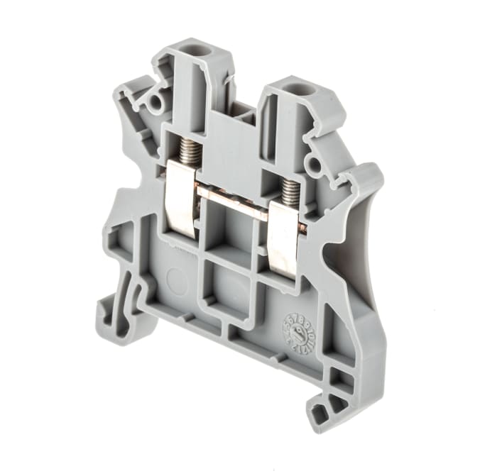 Bloc de jonction de traversée Phoenix Contact UT 2.5, 0.14 → 4mm², A visser, Gris