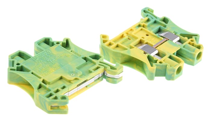 Phoenix Contact 3044157 UT 6-PE Series Green/Yellow, 0.2 → 10mm², Single-Level, Screw Termination, ATEX