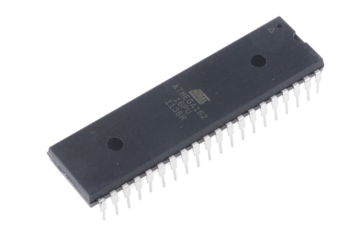 Microchip ATMEGA162-16PU, 8bit AVR Microcontroller, ATmega, 16MHz, 16 kB, 512 B Flash, 40-Pin PDIP