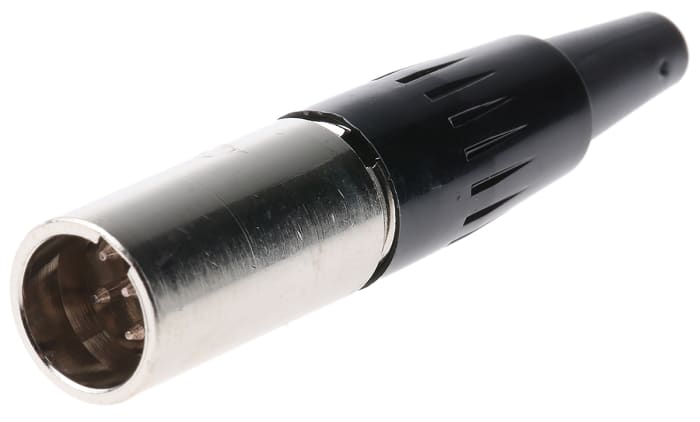 Switchcraft Cable Mount XLR Connector, Male, 125 V ac, 5 Way, Silver Plating