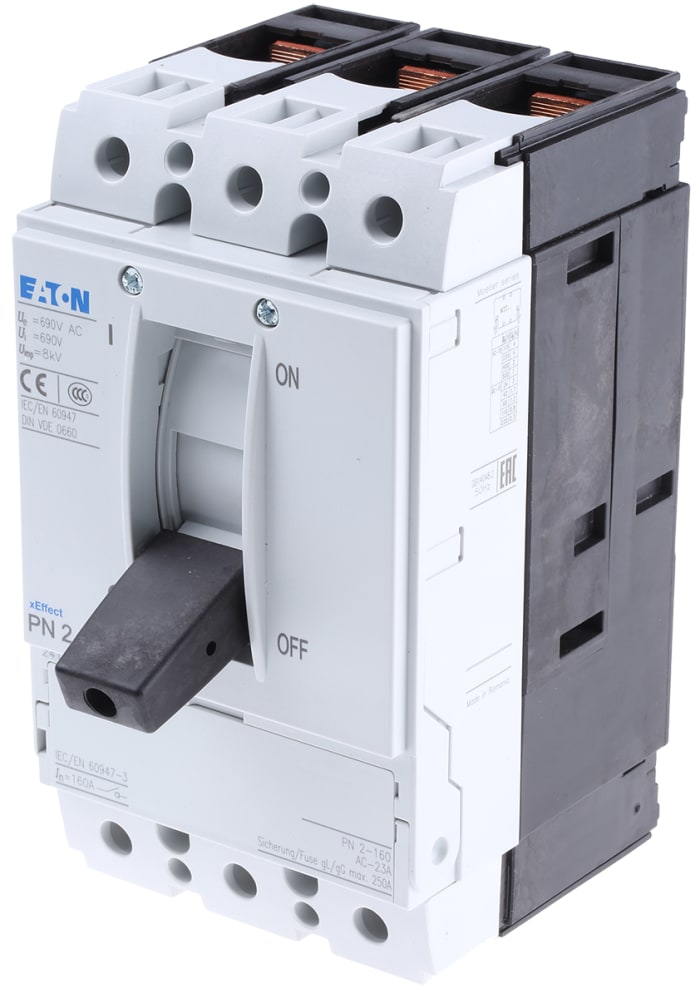 Eaton, NZM MCCB 3P 160A, Breaking Capacity 80 kA, Fixed Mount