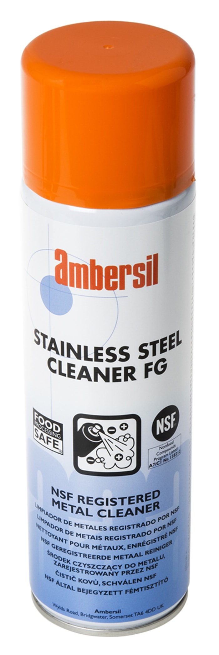 Ambersil NSF C1 Stainless Steel Cleaner 500 ml Aerosol