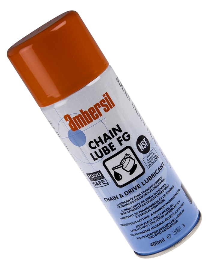 Ambersil Chain Lube Oil, PTFE Lubricant 400 ml Aerosol,Food Safe