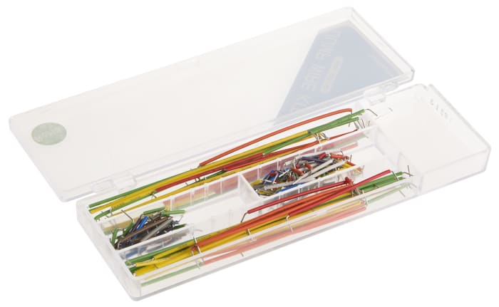 SKS-140, 5.08mm Insulated (PVC), Uninsulated (2.54 mm) Phosphor Bronze Breadboard Jumper Wire Kit in Blue, Brown,