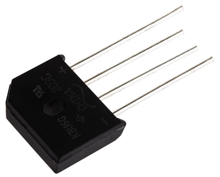 Vishay Bridge Rectifier, 6A, 400V, 4-Pin