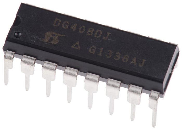 Vishay DG408DJ-E3 Analogue Switch Single 8:1 15 V, 18 V, 24 V, 28 V, 16-Pin PDIP