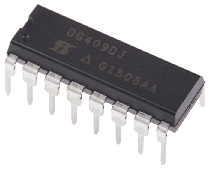 Vishay DG409DJ-E3 Analog Switch, İkili 4:1, Analog Çoklayıcı (MUX), 15 V, 18 V, 24 V, 28 V, 16-Pinli PDIP