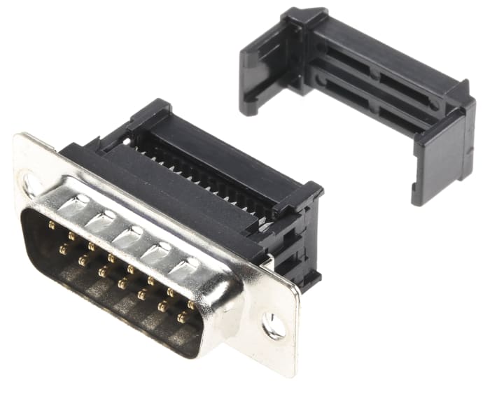RS PRO 15 Way Cable Mount D-sub Connector Plug, 1.27mm Pitch