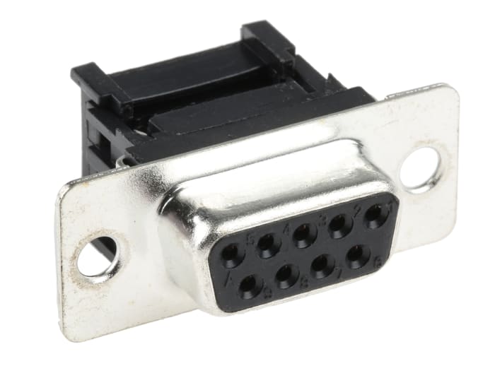 RS PRO 9 Way Cable Mount D-sub Connector Socket, 1.27mm Pitch