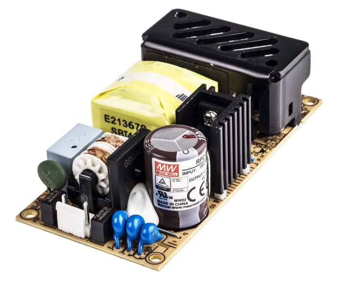 MEAN WELL Switching Power Supply, RPD-60B, 5 V dc, 24 V dc, 1.5A, 53.5W, Dual Output, 127 → 370 V dc, 90