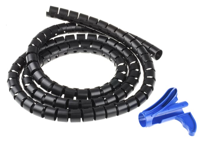 HellermannTyton Spiral Wrap, I.D 25mm, 27mm Polypropylene Helawrap Series