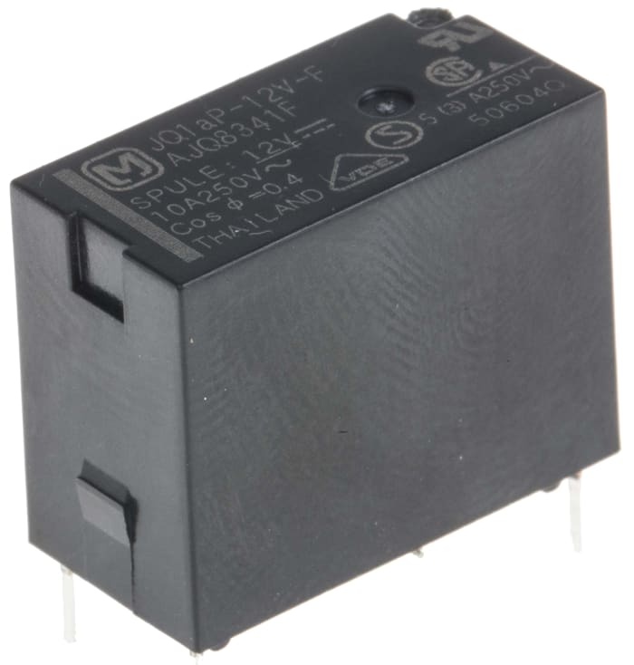 Panasonic SPNO Non-Latching Relay PCB Mount, 12V dc Coil, 10A