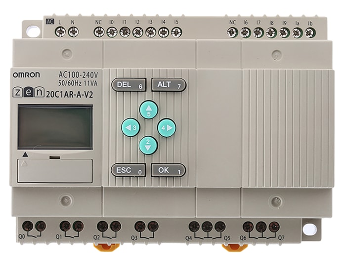 Omron ZEN Series Logic Module, 100 → 240 V ac Supply, Relay Output, 12-Input, Analogue Input