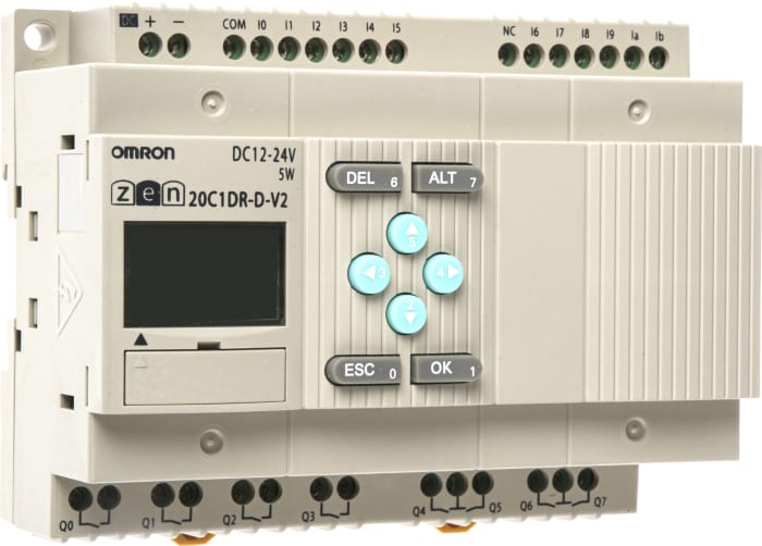 Omron ZEN Series Logic Module, 12 → 24 V dc Supply, Relay Output, 12-Input, Analogue Input