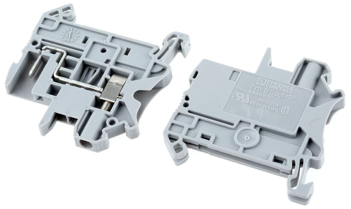 Phoenix Contact 3045017 UT 2.5/1P-PE Series Grey, Single-Level, Screw Termination