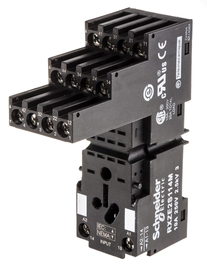 Schneider Electric 250V ac Relay Socket, for use with RXM4 Series