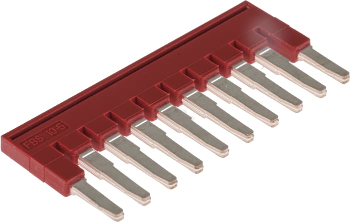 Plug-in bridge 10 pos, red FBS 10-5