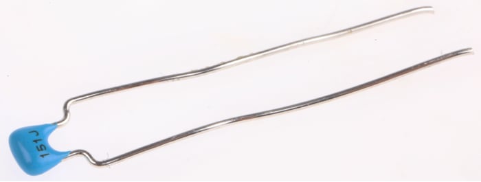 Murata Single Layer Ceramic Capacitor SLCC 150pF 100V dc ±5% C0G Dielectric, RPE, Through Hole +125°C Max Op. Temp.