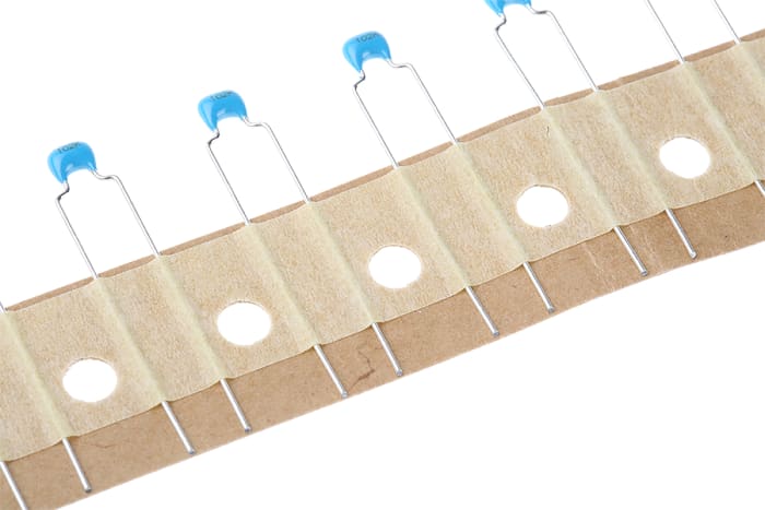 Condensateur céramique monocouche SLCC, Traversant, 1nF, 100V c.c., diélectrique : X7R