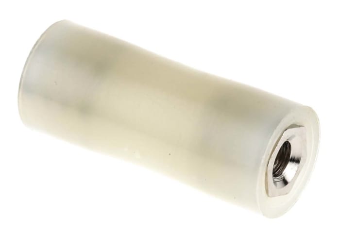 Separador roscado redondo Hembra/Hembra RS PRO, M3 x M3, Ø ext. 8mm, long. 20mm, rosca hembra 5.5mm, de Nylon 66