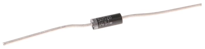 onsemi 8.89 x 3.68 x 3.68mm Jednoduchý 1N5357BRLG +200 °C 5 W 500nA 3Ω -65 °C Průchozí otvor 20V 1, DO-15, počet