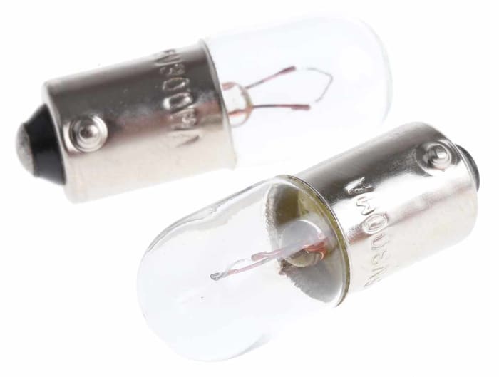 RS PRO BA9s Indicator Light, Clear, 6.5 V, 300 mA, 4000h