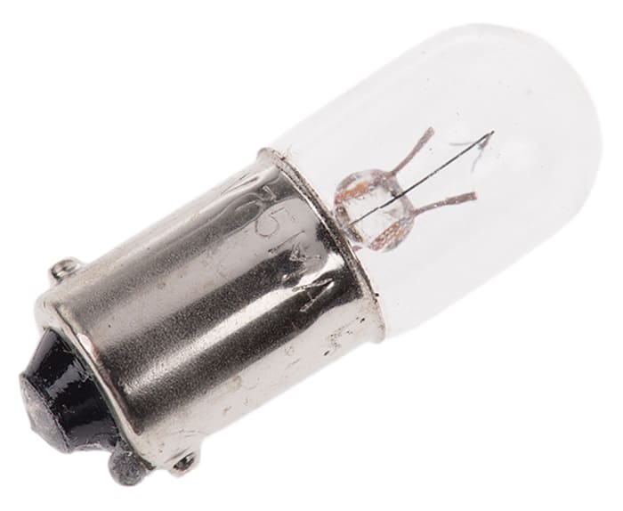 RS PRO BA9S Indicator Light, Clear, 6V, 75mA, 100 h