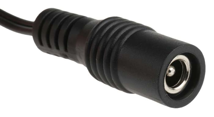 RS PRO Straight 2.5mm DC Power Socket to Unterminated Power Cord, 1.8m