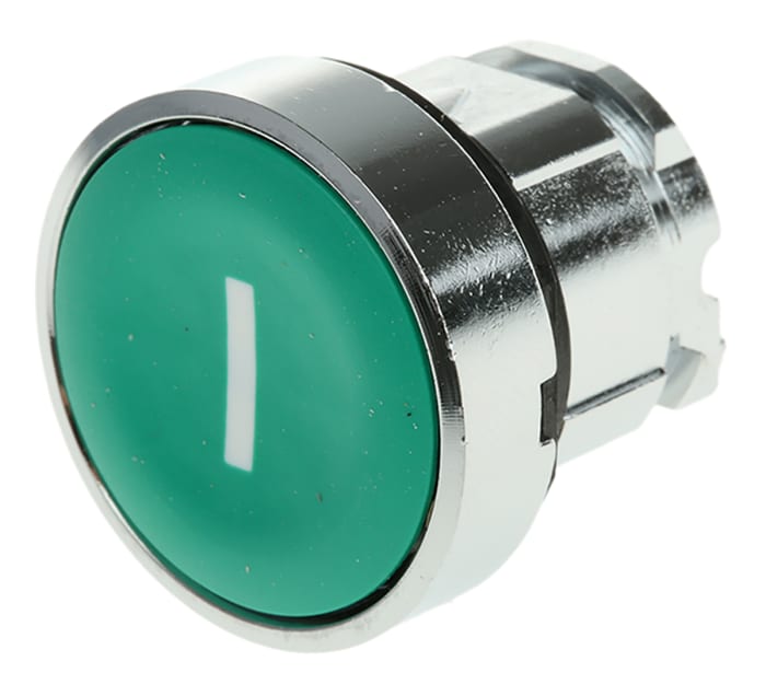 Tête de bouton poussoir Schneider Electric, Harmony XB4 Vert, Ø découpe 22mm, Retour par ressort