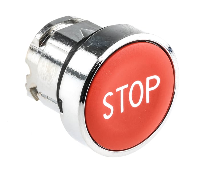 Tête de bouton poussoir Schneider Electric, Harmony XB4 Rouge, Ø découpe 22mm, Retour par ressort