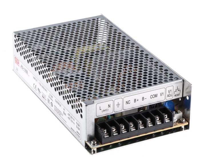 Alimentation à découpage MEAN WELL, 151.5W, sorties à 2 27.1 V dc, 27.6 V dc, 5 A, 500 mA