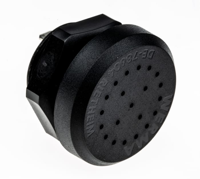 Werma 85dB Panel Mount Continuous Internal Piezo Buzzer, 42.5 x 29.8mm, 12V dc Min, 24V dc Max