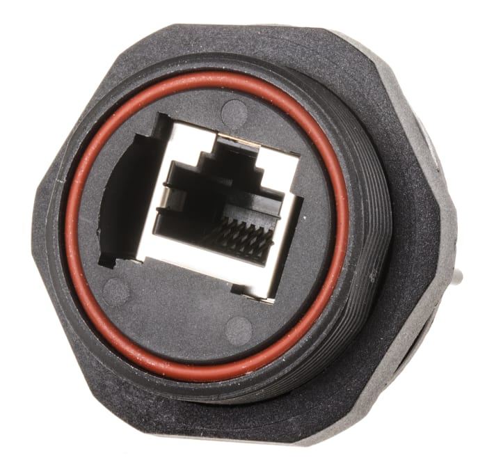 Bulgin Buccaneer Series Female RJ45 Connector, Through Hole, Cat5e Right Angle 1 Port 8 -Way