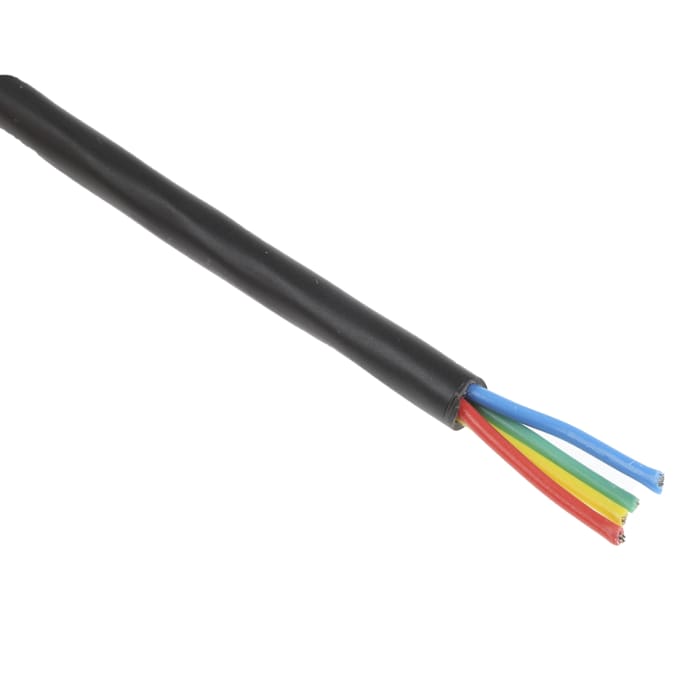 Câble multiconducteur RS PRO, 4x 0,22 mm² 24 AWG, Non blindé, 100m