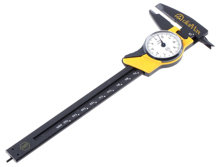 Wiha Tools 150mm Dial Caliper Caliper 0.1 mm Resolution, Metric & Imperial