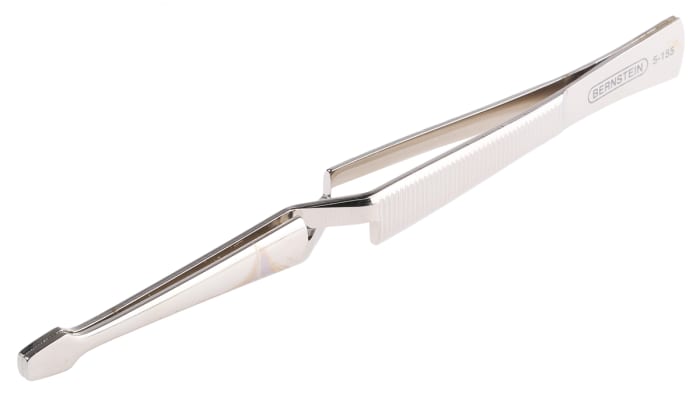 Bernstein 160 mm, Nickel Plated Steel, Serrated, Tweezers