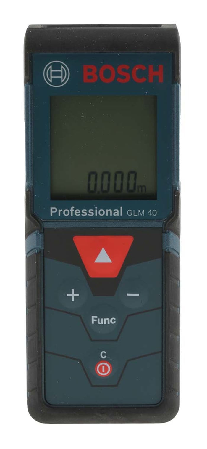 Medidor láser de distancias Bosch, alcance 0.15 → 40m, precisión ±1,5 mm, Clase 2, color rojo, 635nm