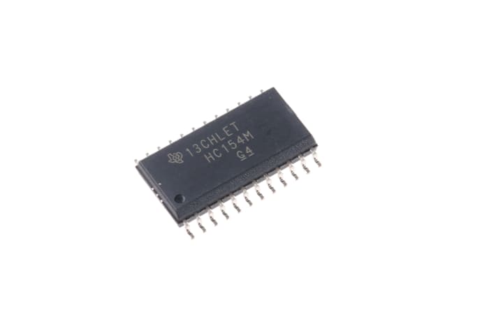 Texas Instruments CD74HC154M96 Decoder & Demultiplexer, 1, Decoder, Demultiplexer, 1-of-16, Inverting, 24-Pin SOIC