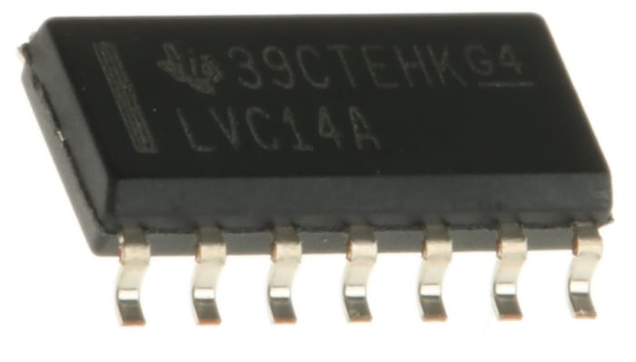 Texas Instruments SN74LVC14AD 6 Schmitt Trigger Input CMOS Inverter, 14-Pin SOIC
