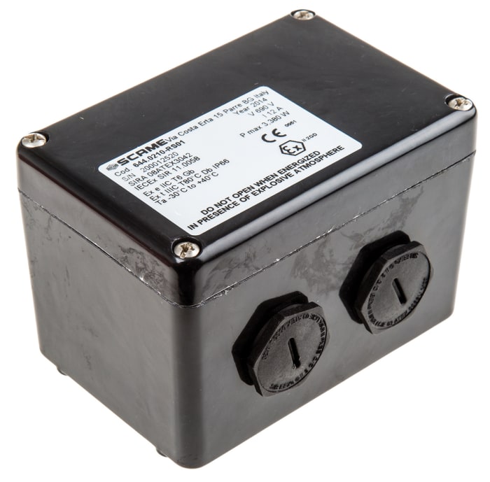 644 0210 Rs01 Scame Scame Zenith P Junction Box Ip66 Atex 110mm X 75mm X 75mm 665 5505 Rs Components