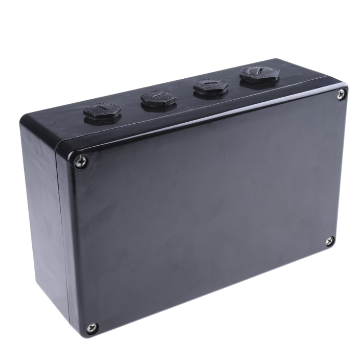 Scame Zenith P Series Black Junction Box, IP66, 2 Terminals, ATEX, 260 x 160 x 90mm