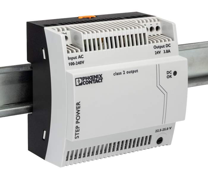 Alimentation pour rail DIN Phoenix Contact, série STEP-PS/ 1AC/24DC/3.8/C2LPS, 24V c.c.out 3.8A, 91W