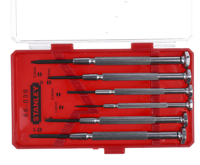 1-66-039 Stanley | Stanley Pozidriv; Slotted Precision Screwdriver Set ...