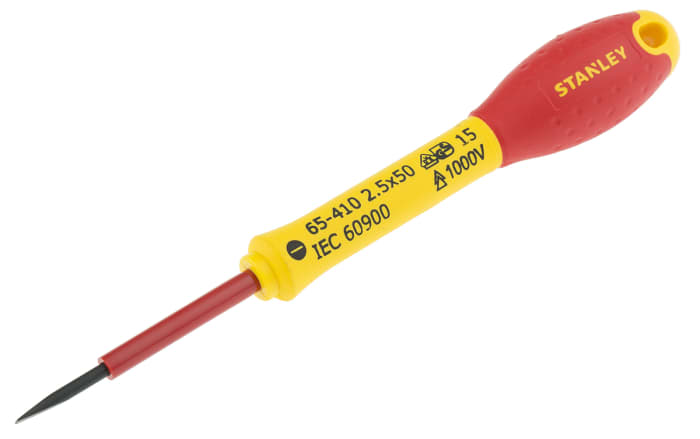 Tournevis Stanley, pointe Plate 2.5 mm, VDE/1000V