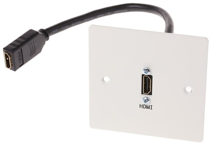 RS PRO Single Gang 1 Way Female HDMI Faceplate