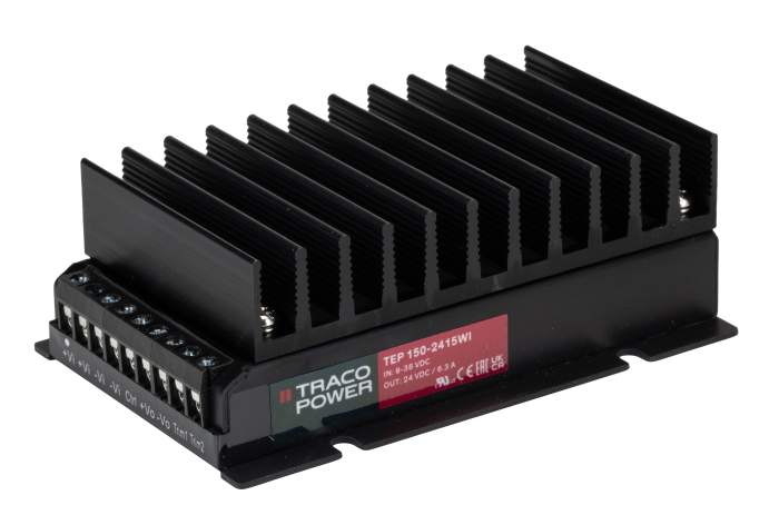 TRACOPOWER TEP 150WI DC-DC Converter, 24V dc/ 6.3A Output, 9 → 36 V dc Input, 150W, Through Hole, +75°C Max Temp