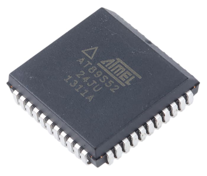 Microchip AT89S52-24JU, 8bit 8051 Microcontroller, AT89S, 24MHz, 8 kB Flash, 44-Pin PLCC