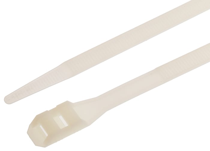 Serre-câble RS PRO, 360mm x 9 mm, Naturel, en Nylon 66, x 100