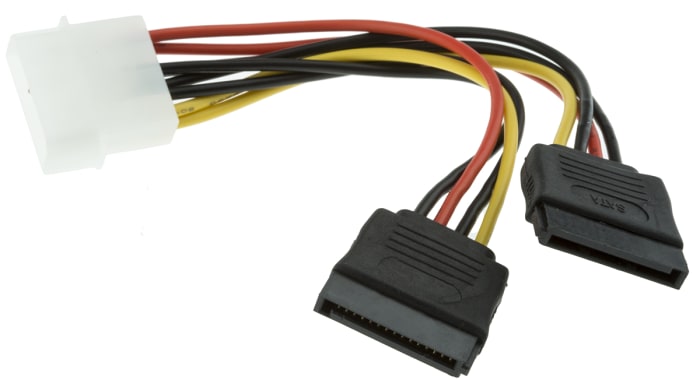 Y-Power Cable 5.25in. to 2x SATA