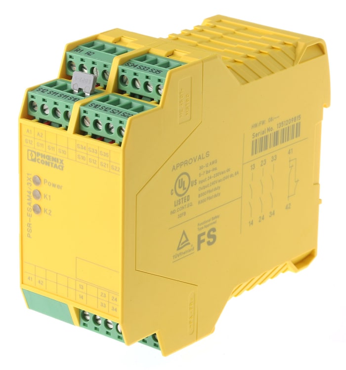 Phoenix Contact Single/Dual-Channel Speed/Standstill Monitoring Safety Relay, 24 → 230V ac/dc, 3 Safety Contacts